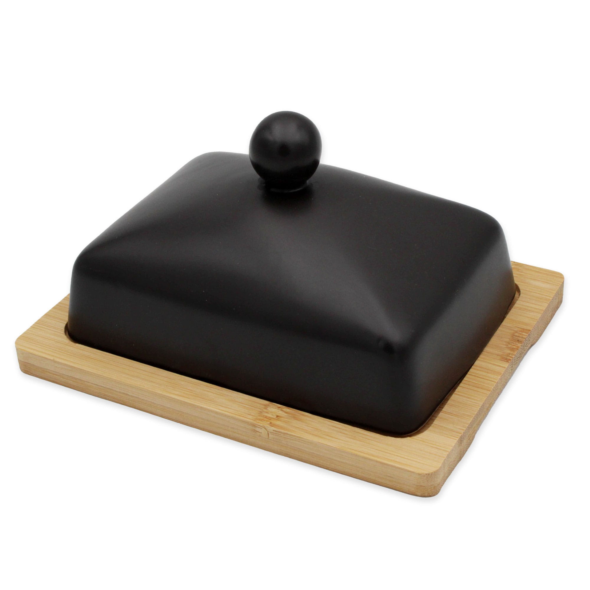 Keramik-butterdose Mit Bambusfuß Brunbeste Bb-4502