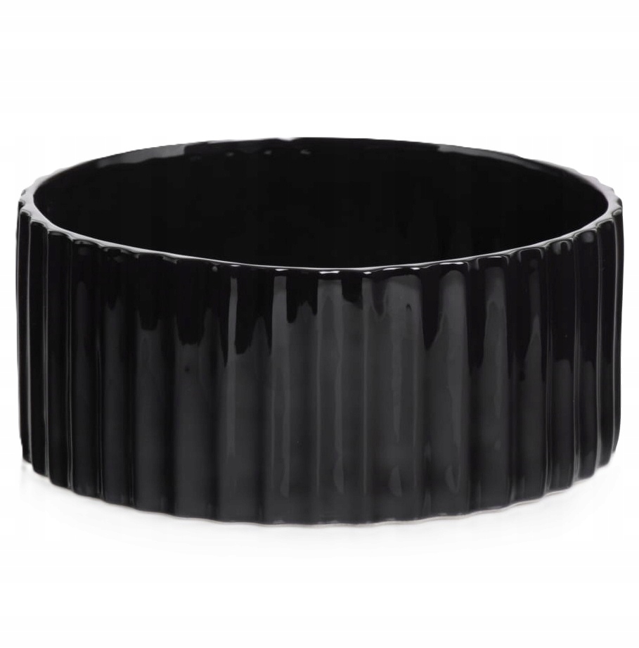 Keramik-blumentopf Mit Deckel, Große Runde Schale, Schwarz, 26 Cm