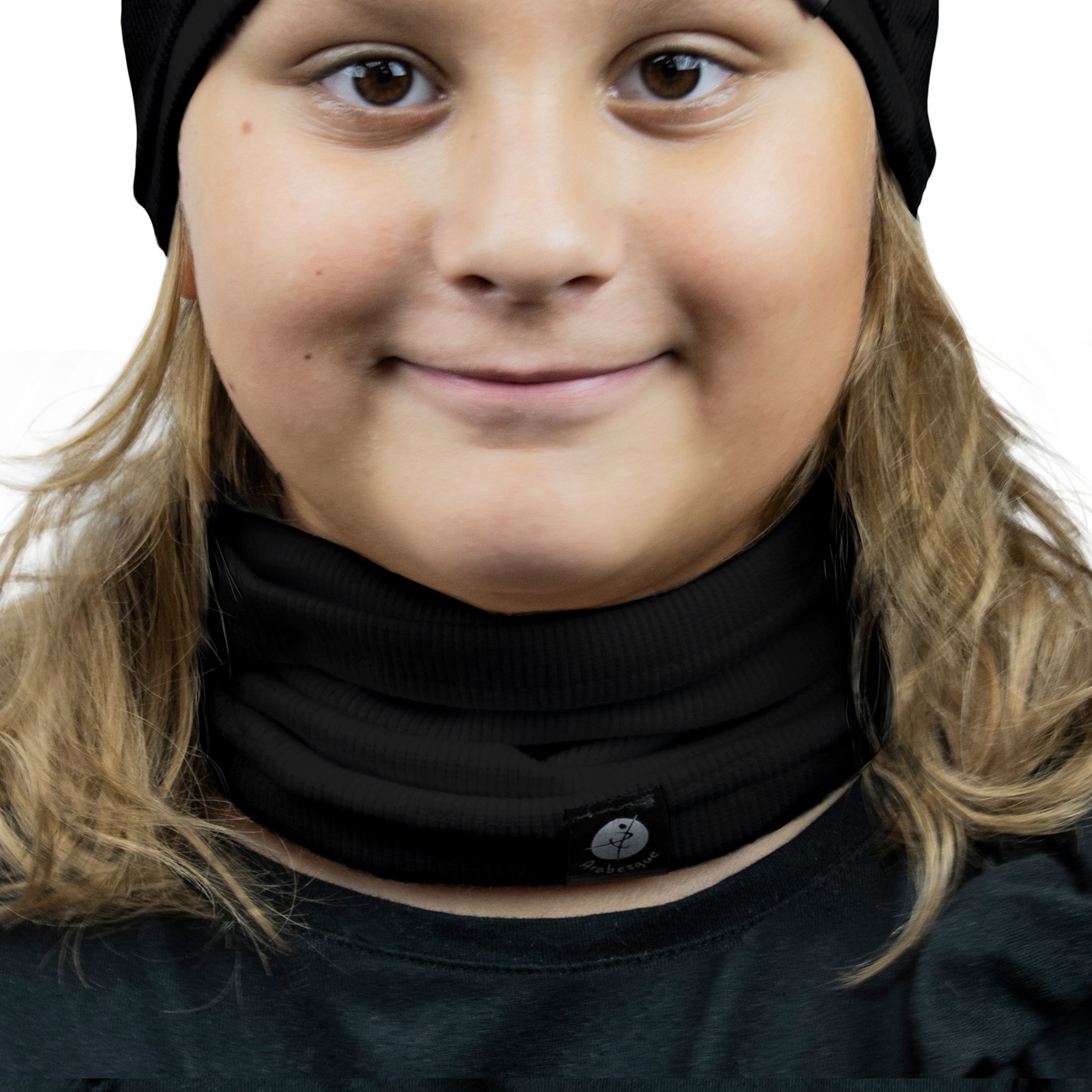 Kinder-schlauchschal, Schwarz, Baumwolle, Größe 1w M01, Schwarz, 46/52