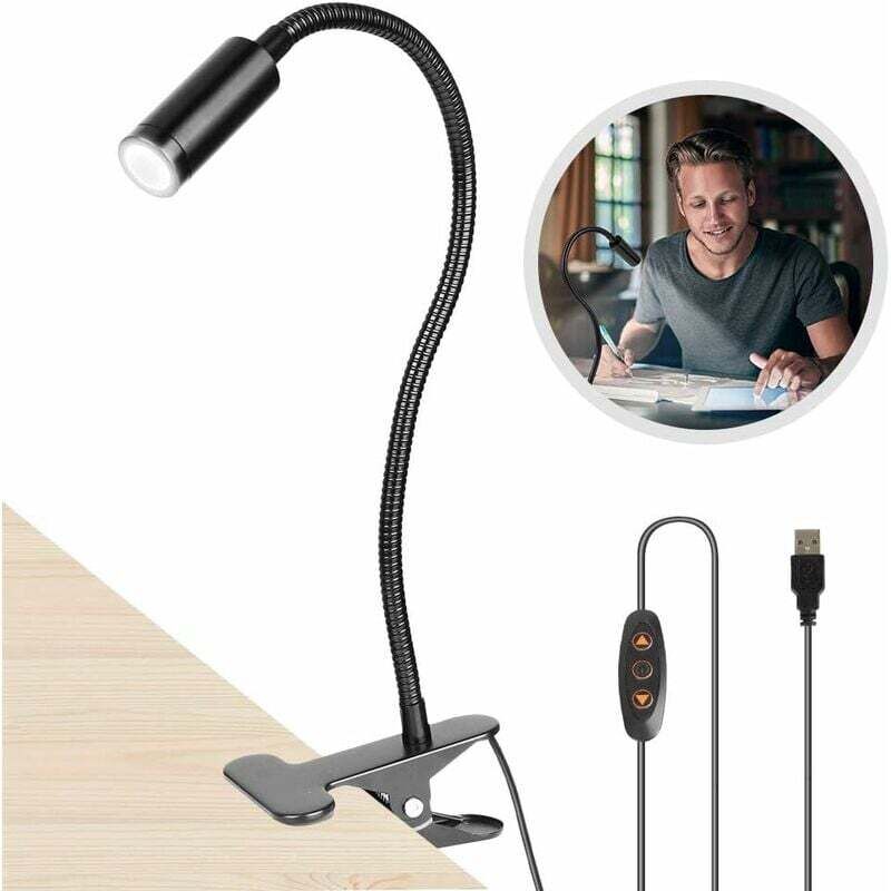 Led-leselampe, 360° Flexibel, Wiederaufladbar Per Usb, Tragbare Klemmleuchte Fürs Bett, Helligkeit Einstellbar – Ideal Zum Lesen Im Dunkeln, Für Kindle, Arbeit Und Reisen.
