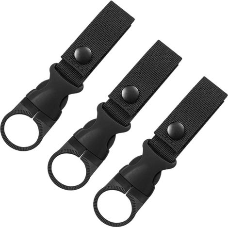 3er-pack Wasserflaschenschlaufe Mit Haken Und Gürtelclip Für Camping Und Wandern (schwarz)
