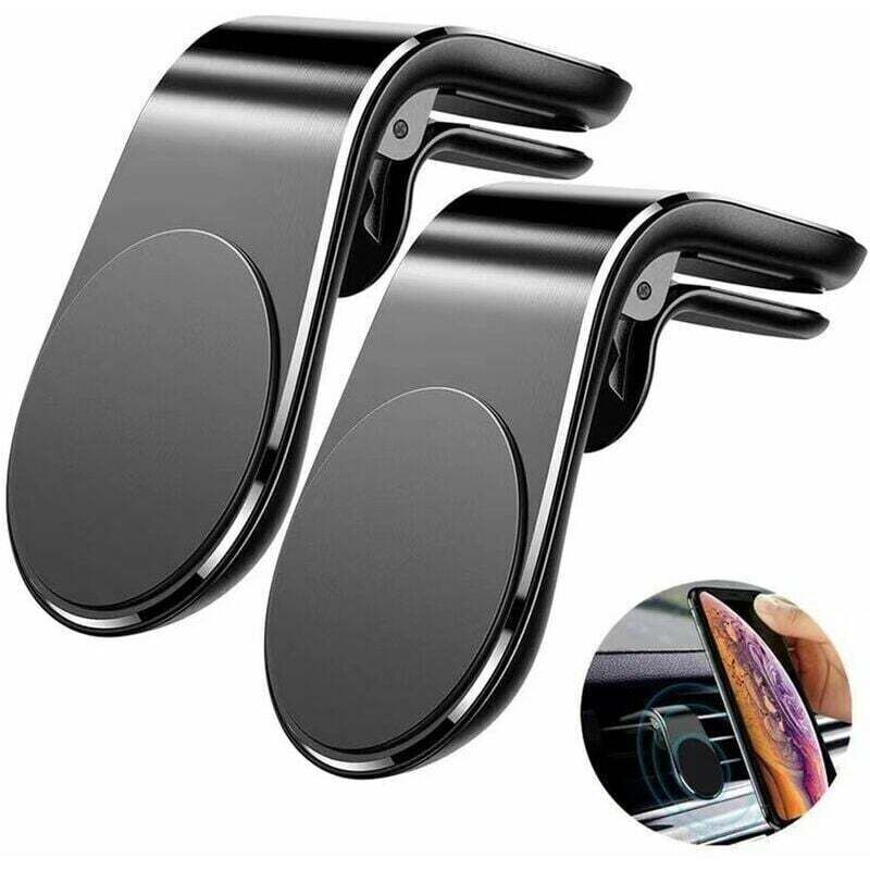 Magnetische Auto-handyhalterung (2 Stück) Mit Magnetfuß, Kompatibel Mit Lüftungsschlitzen, Smartphones