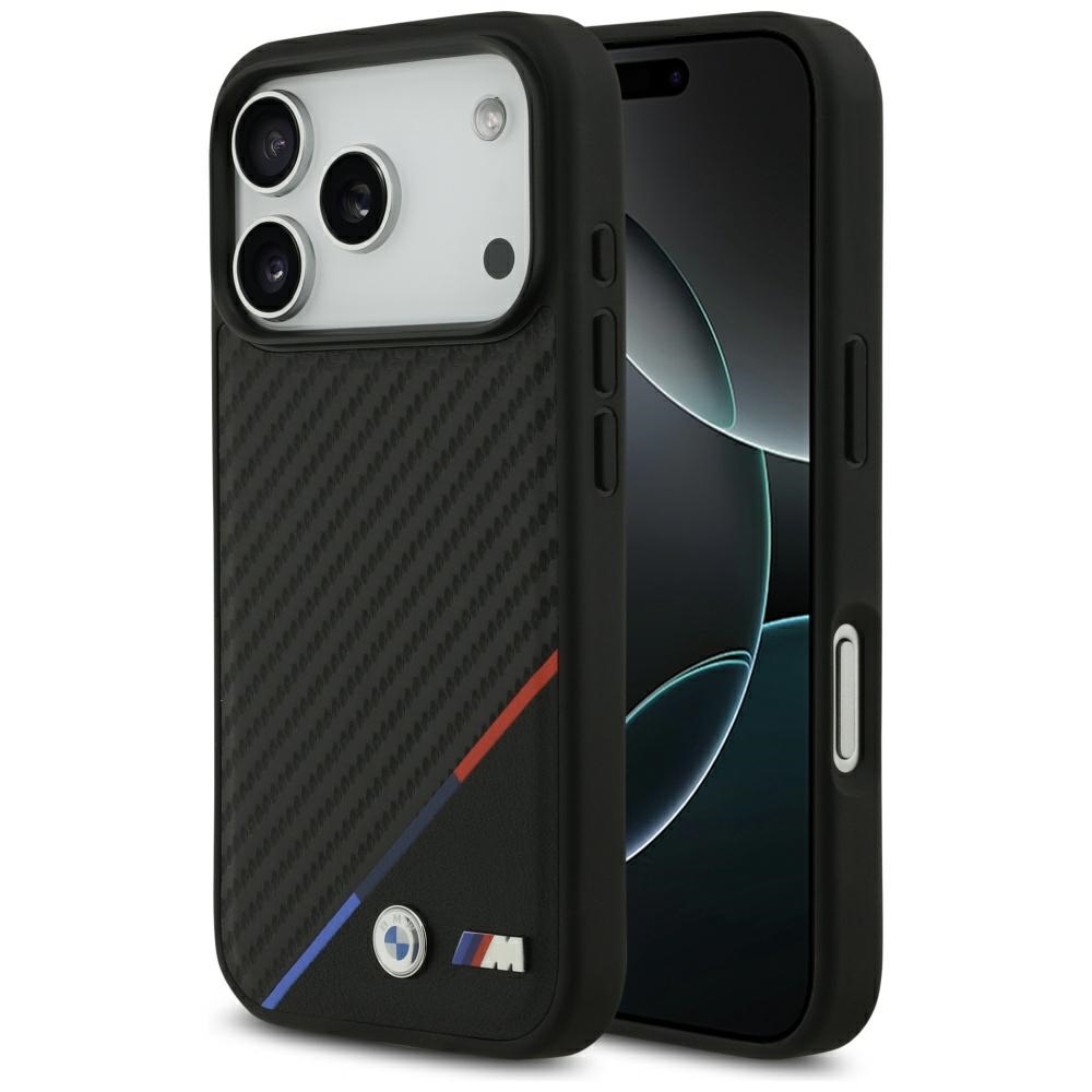 Bmw M Carbon Tricolor Line Magsafe Hülle Für Iphone 17 Pro Schwarz
