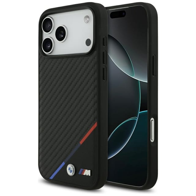 Bmw M Carbon Tricolor Line Magsafe Hülle Für Iphone 17 Pro Max Schwarz