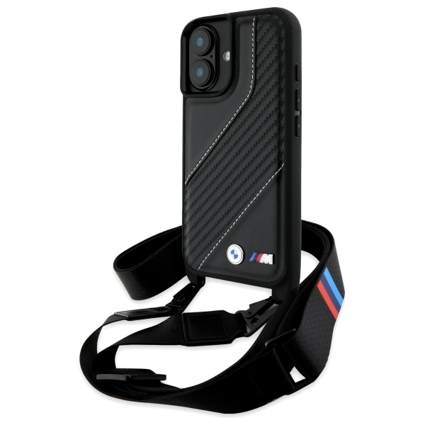 Bmw Bmhcp16m23pscck Iphone 16 Plus 6,7" Schwarz/schwarzes Hardcase M Edition Carbonstreifen & Gurt