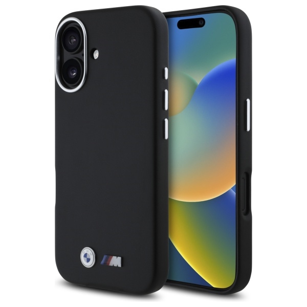 Bmw Bmhcp16s23pmwk Iphone 16 6,1" Schwarze/schwarze Hartschalen-schutzhülle M Glatt Vollständig Umhülltes Metall