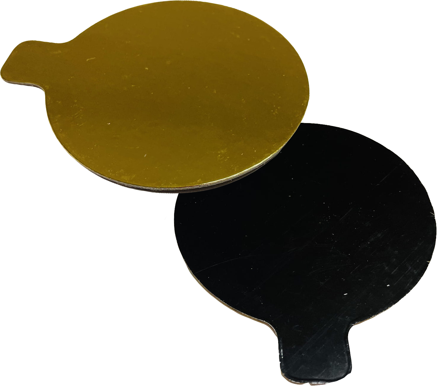 Bankettkarte Schwarz/gold 10cm 1 Stück.