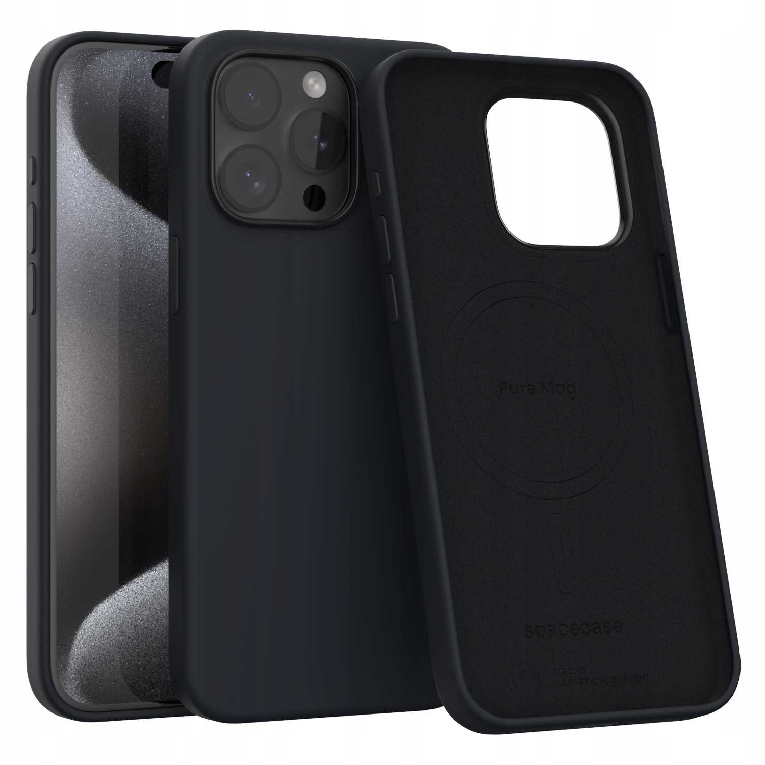 Spacecase Pure Mag Iphone 15 Pro Max Schwarz
