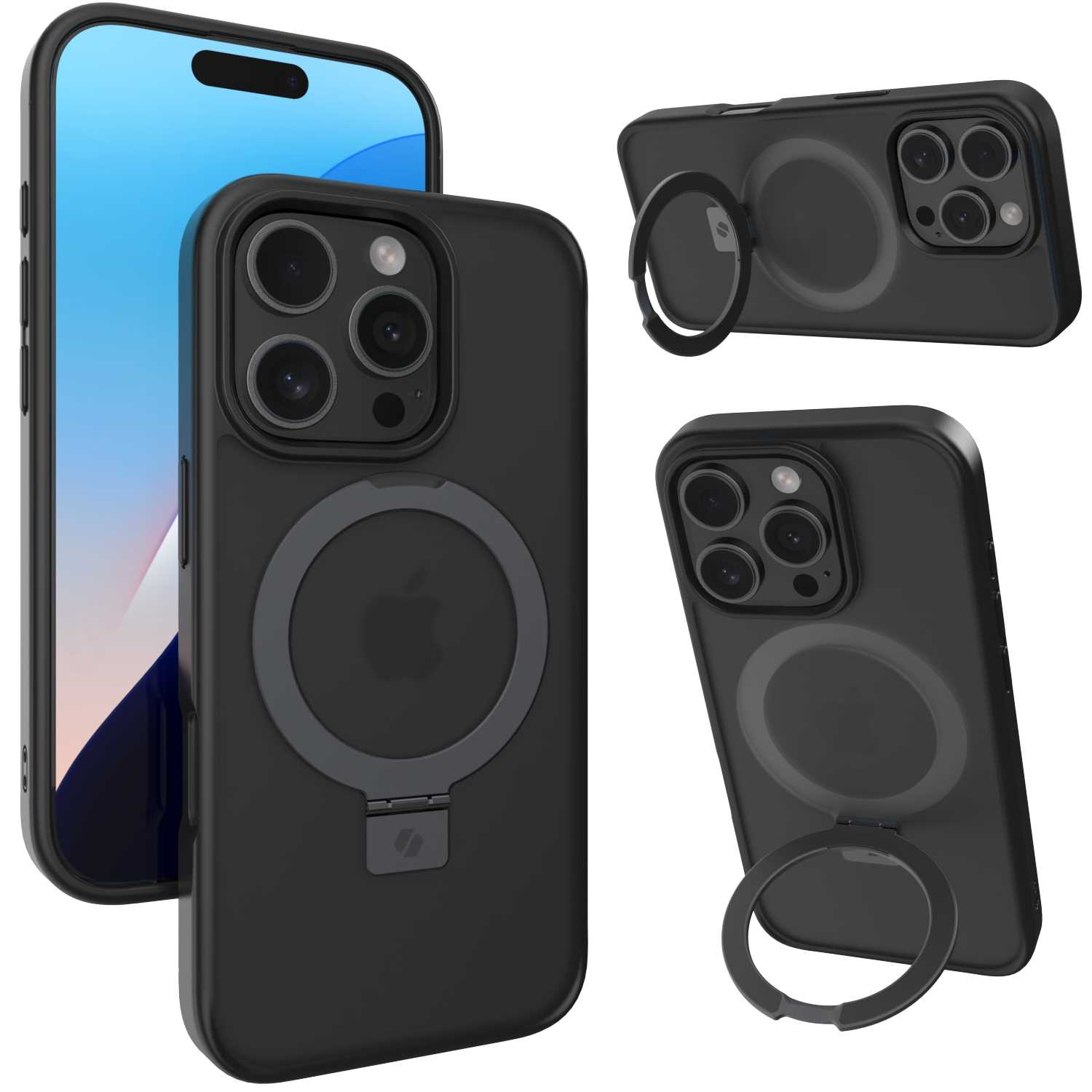 Spacecase Ring Pro Mag Iphone 16 Pro Schwarz