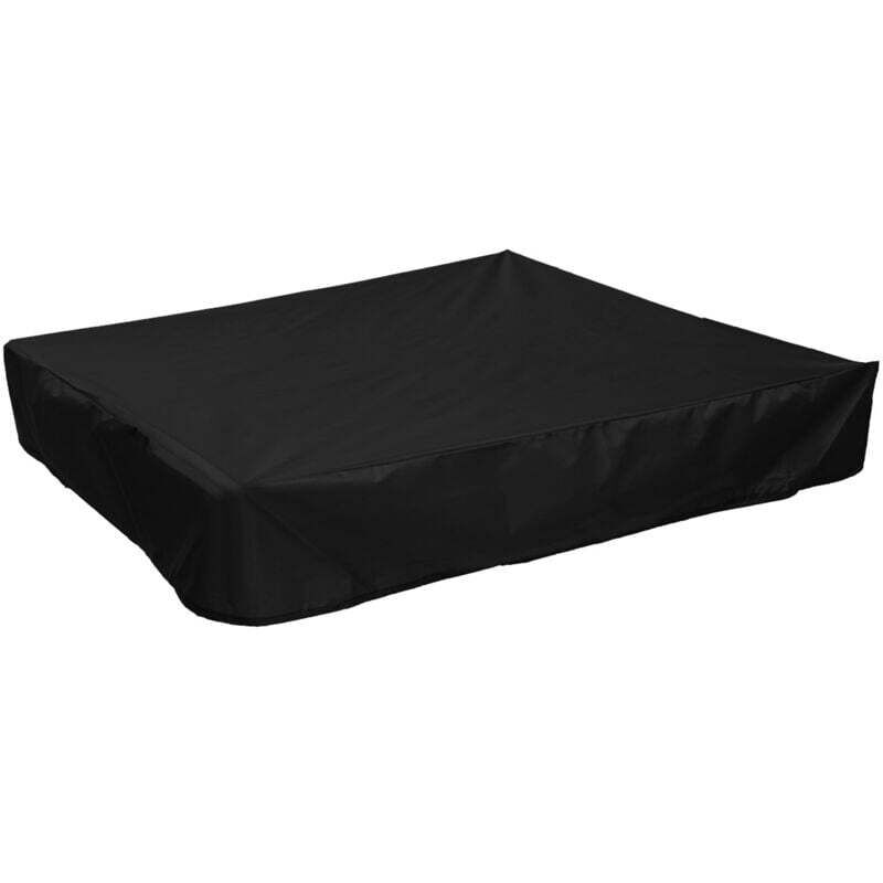 Schwarze, Einteilige Sandkastenabdeckung 120 X 120 Cm, Wasserdicht, Uv-schutz, 70 % Schutzabdeckung Für Sandkästen Mit Kordelzug
