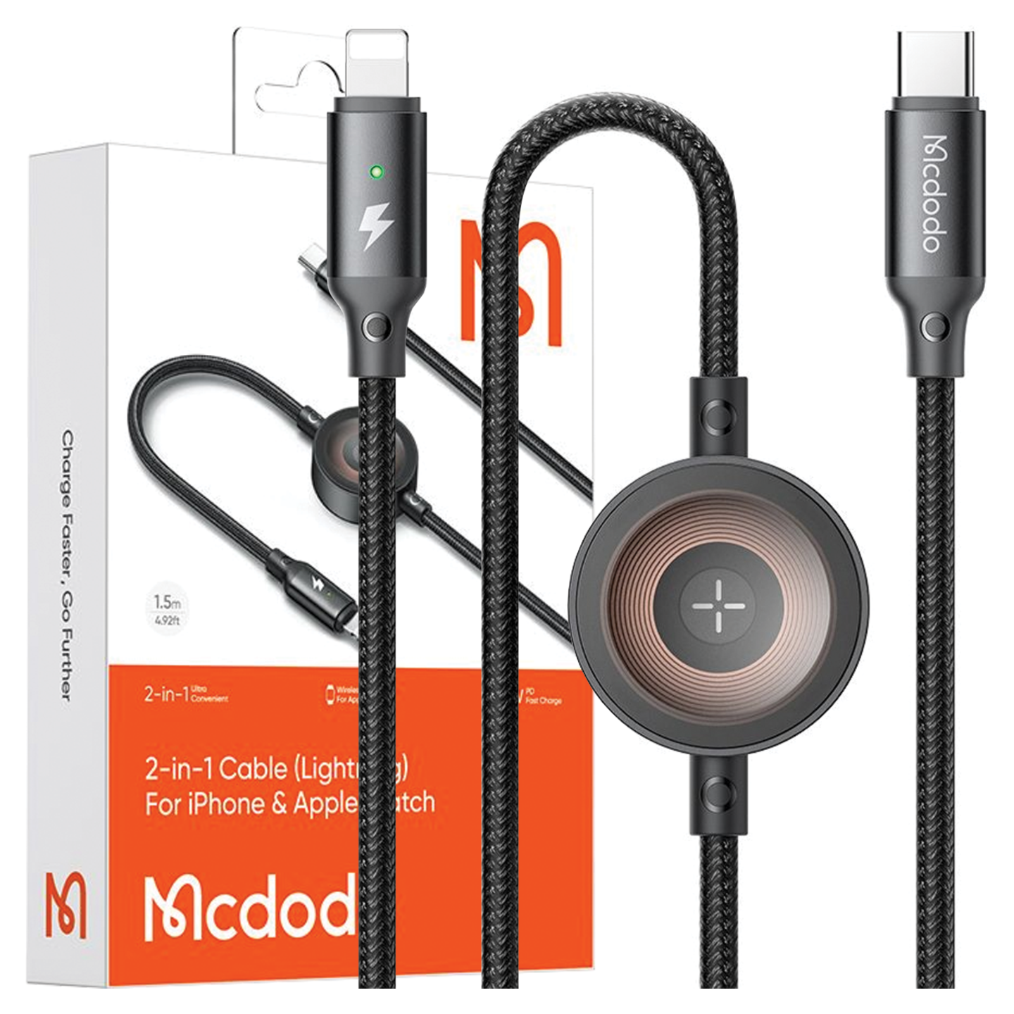 Mcdodo Induktives Ladegerät Für Apple Watch, 2-in-1-kabel Für Iphone Lightning