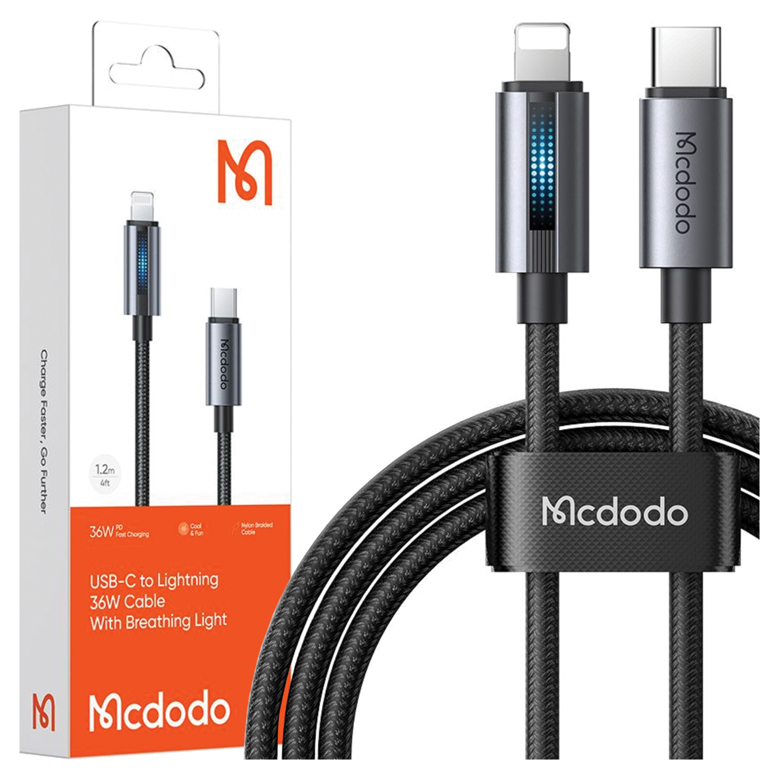 Mcdodo Ladekabel Usb-c Mit Blitzschnellladefunktion Für Iphone 1m Led