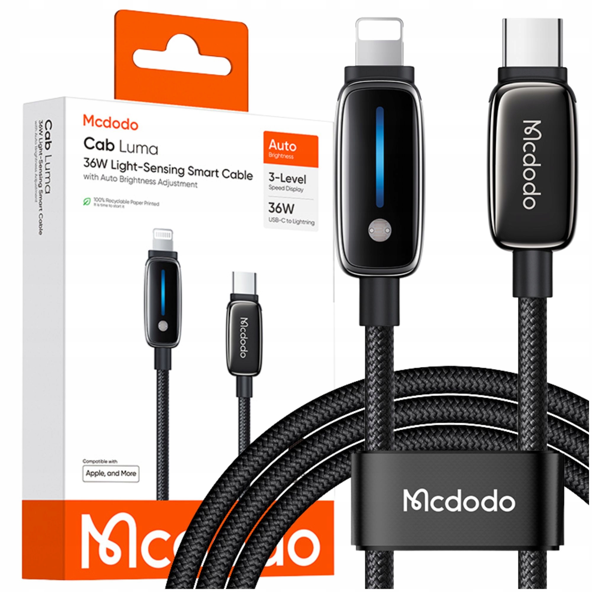 Mcdodo Usb-c Ladekabel Für Iphone Mit Blitzschnellladefunktion, 1 M, Led