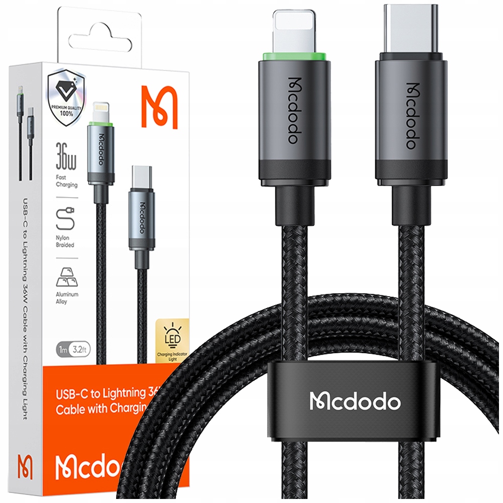 Mcdodo Ladekabel Usb-c Mit Blitzschnellladefunktion Für Iphone, 3 M Led