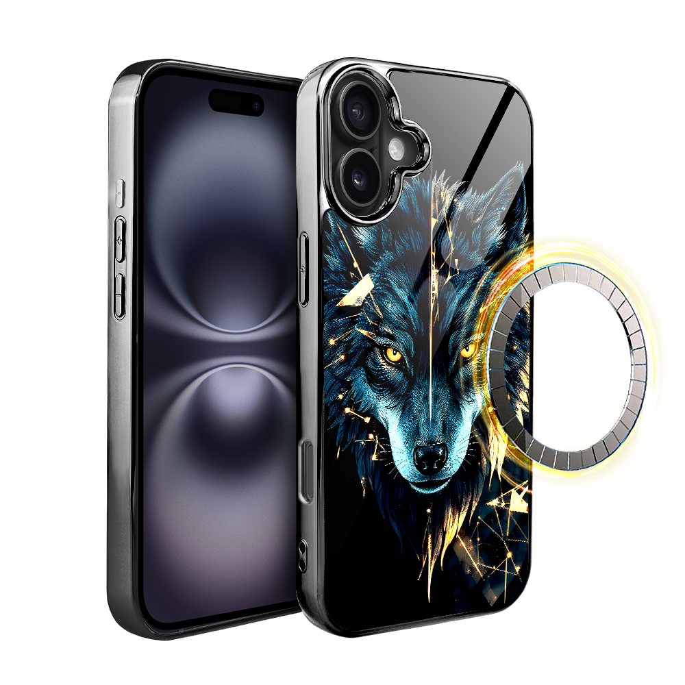 Iphone 16 Plus Ibizu Elite Glashülle Mit Magsafe, Glasrückseite, Power Wolf, Schwarzchrom
