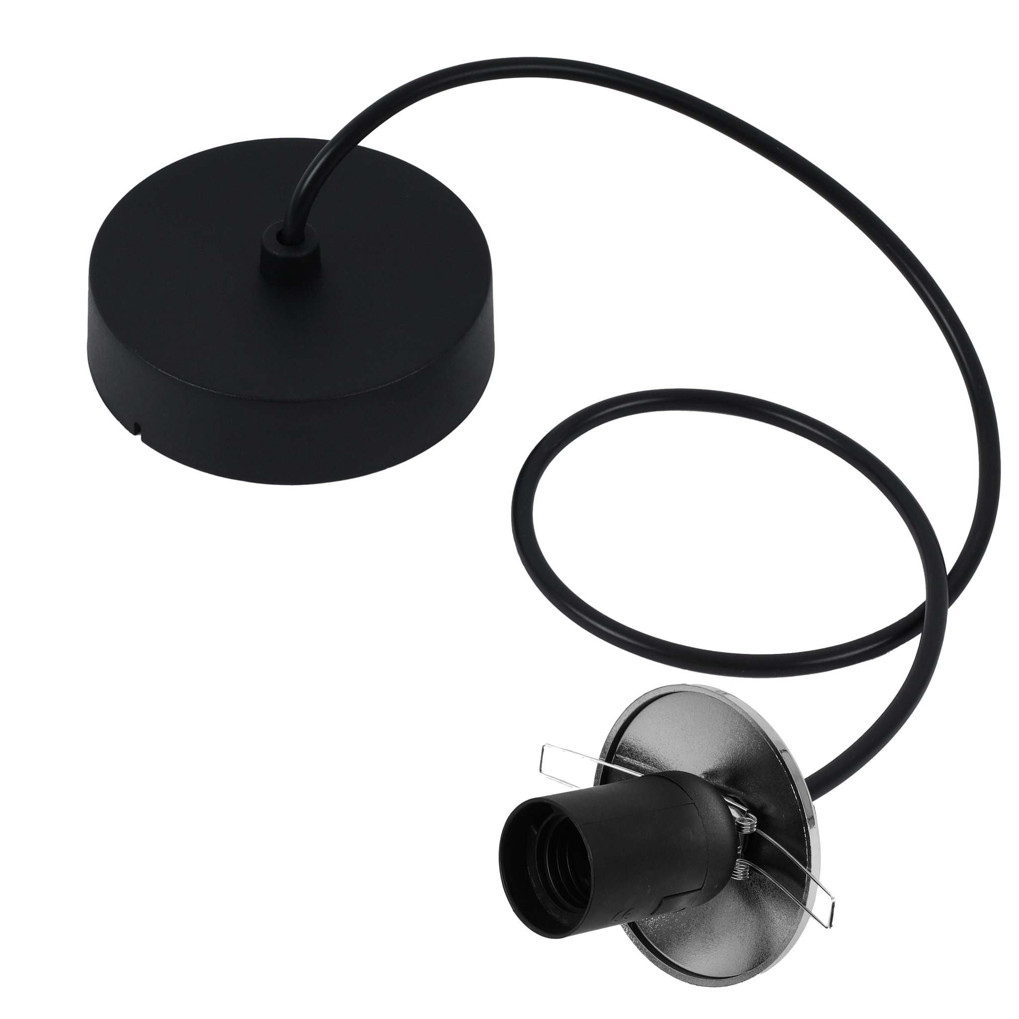 Flachkabel 100 Schwarze Platte 80 Chrom