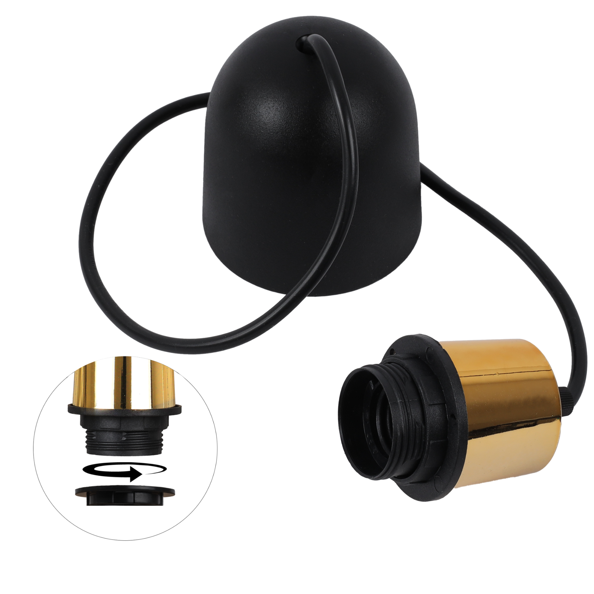 Eierseil 60 Schwarze Tasse 50 Golden