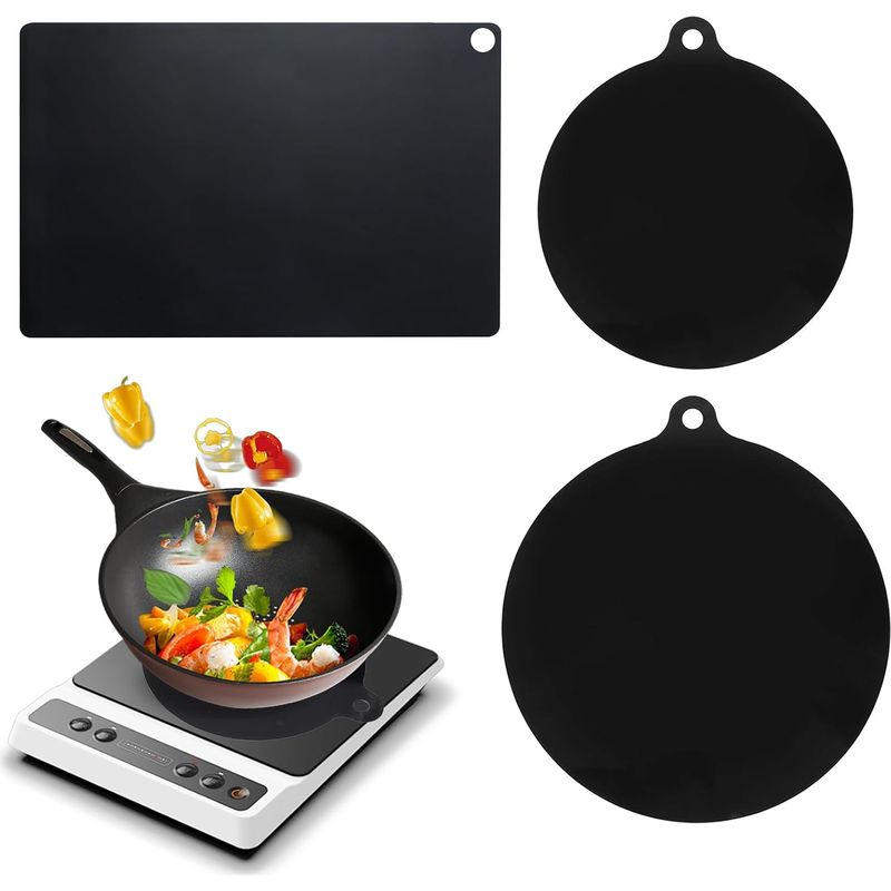 Induktionskochfeldmatten, 3-teiliges Induktionskochfeld-schutzset, Wiederverwendbare Induktionskochfeldmatten Zum Schutz, 3 Größen, Induktionskochfeld-schutz, Schüsselmatte