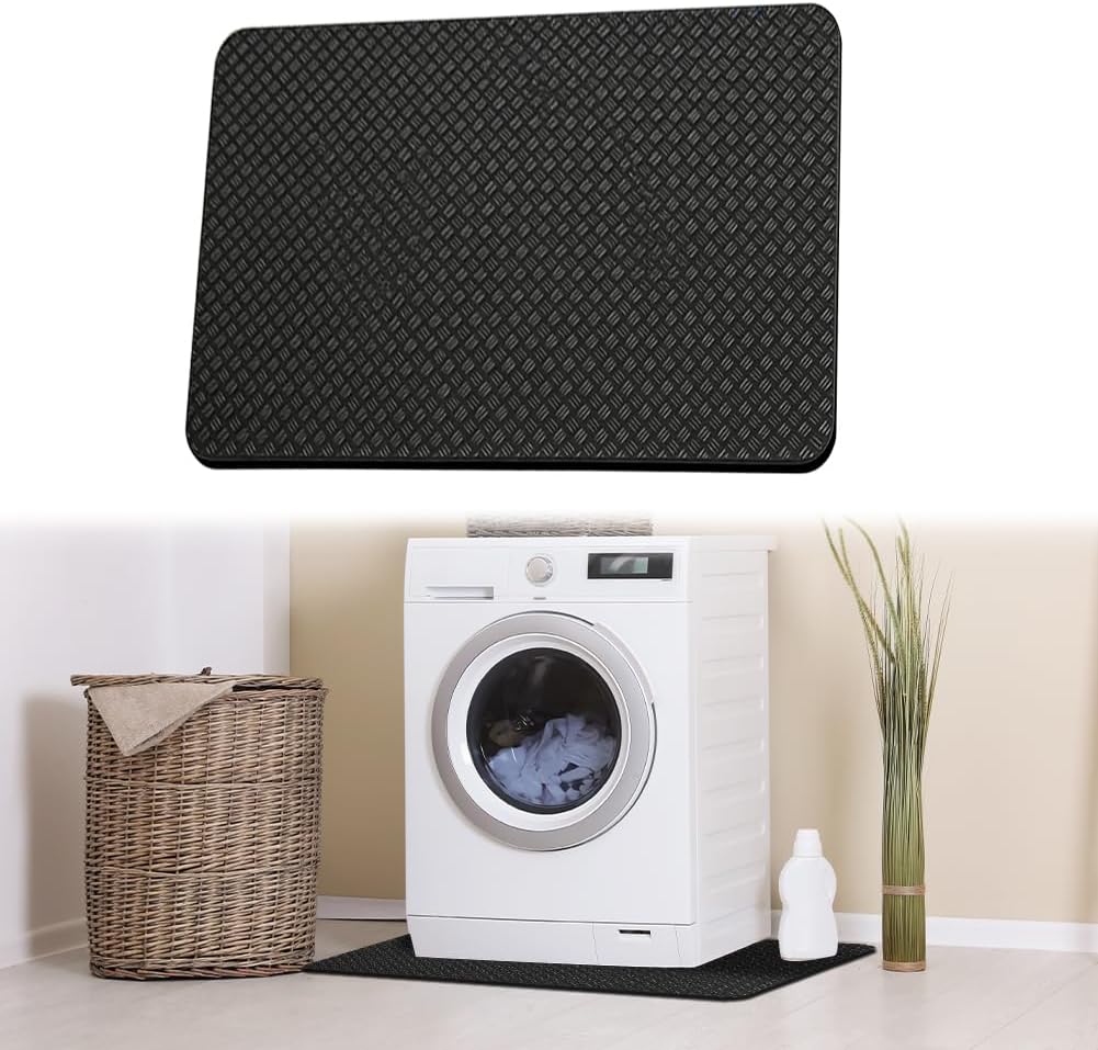 Antivibration Mat 60 X 60 Cm, Non-slip Washing Machine Mat For Dryers, Fitness Equipment And Fridge, Can Be Cut To Size, Floor Protection Mat, Noise Reduction
