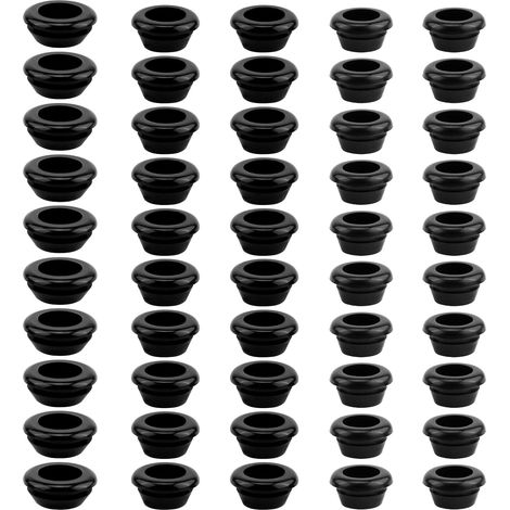 50 Stück Schwarze Gummi-kabeltüllen, Flexible Gummi-kabelösen, Innendurchmesser 10 Mm, 12 Mm, 14 Mm, Zum Schutz Von Drähten Und Kabeln, Für Automobile, Elektrogeräte