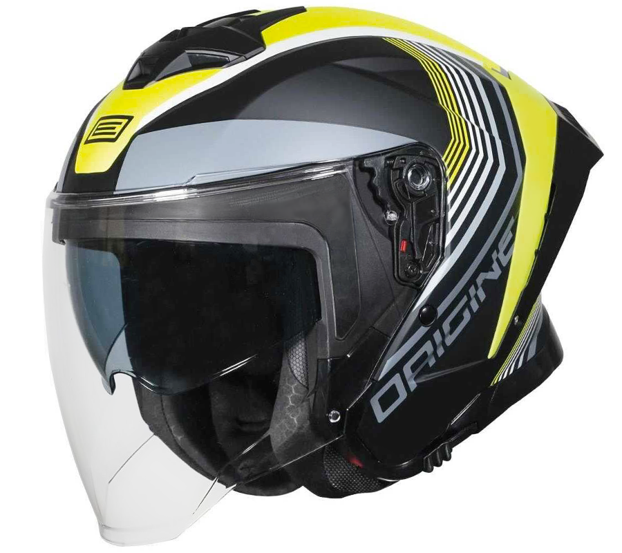 Origine Aprila Shade Matt Fluore Yellow Black Helmet M