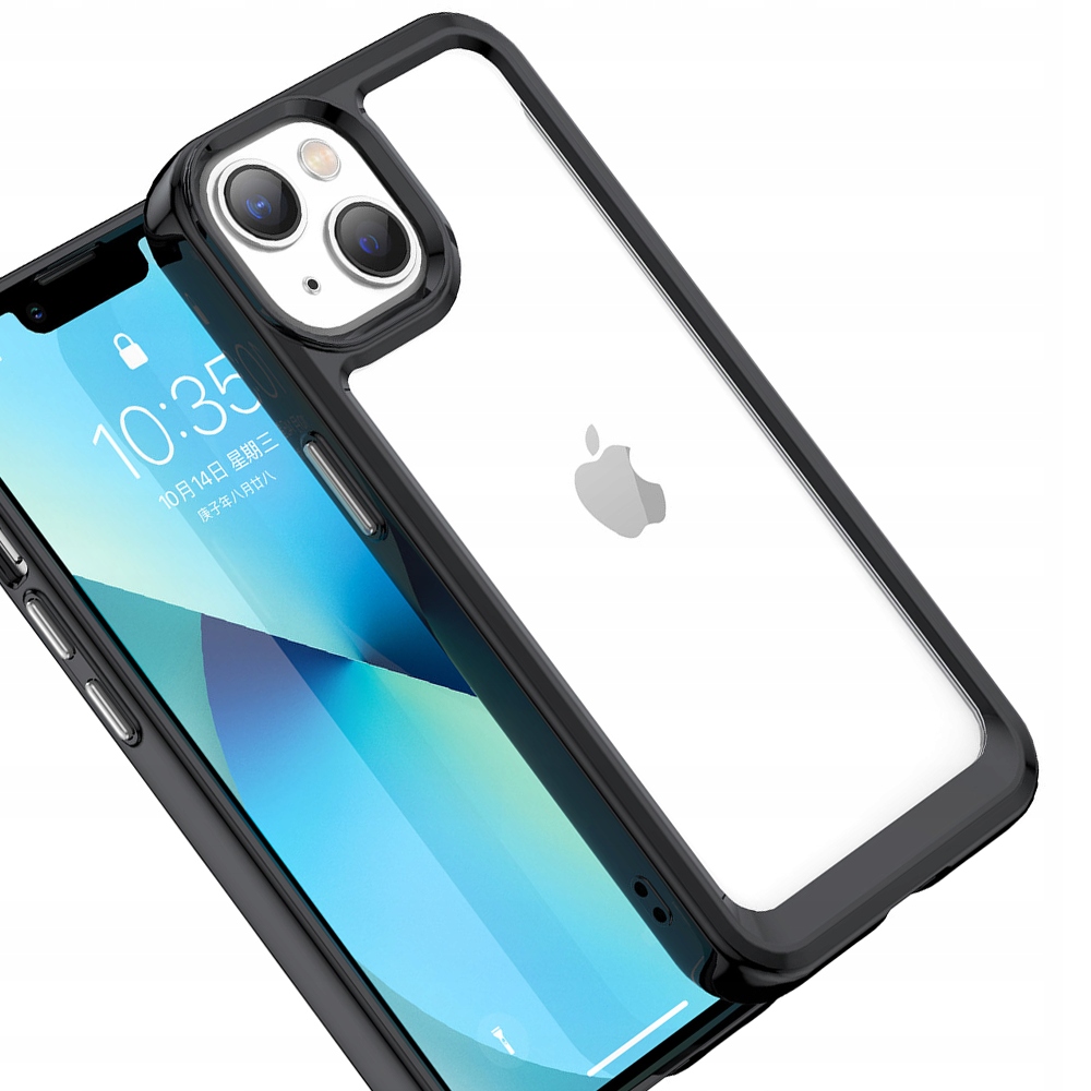 Weltraum-design Iphone 14 Plus Hartschalen-schutzhülle Mit Gelrahmen, Schwarz