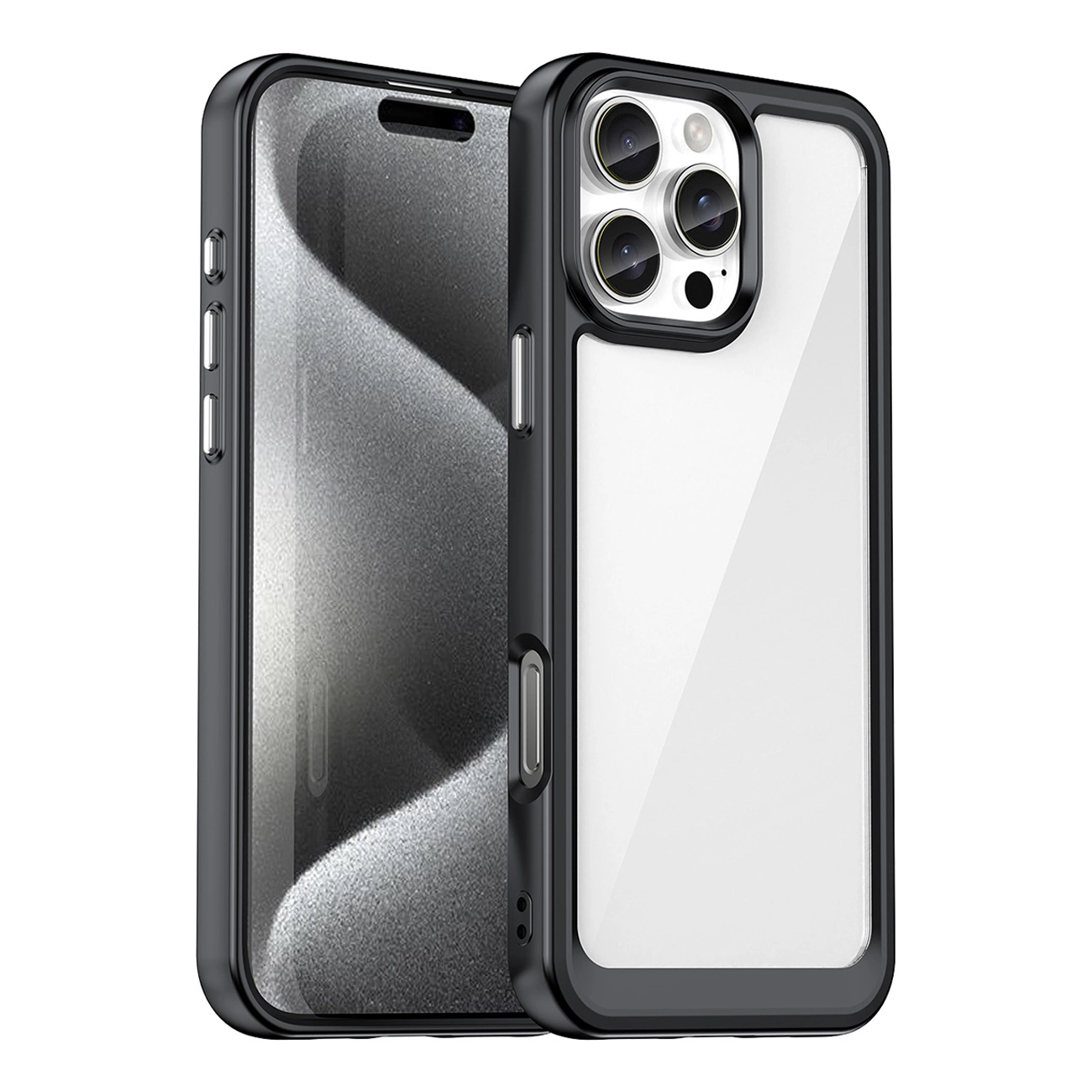 Schutzhülle „outer Space“ Mit Gelrahmen Für Iphone 16 Pro – Schwarz