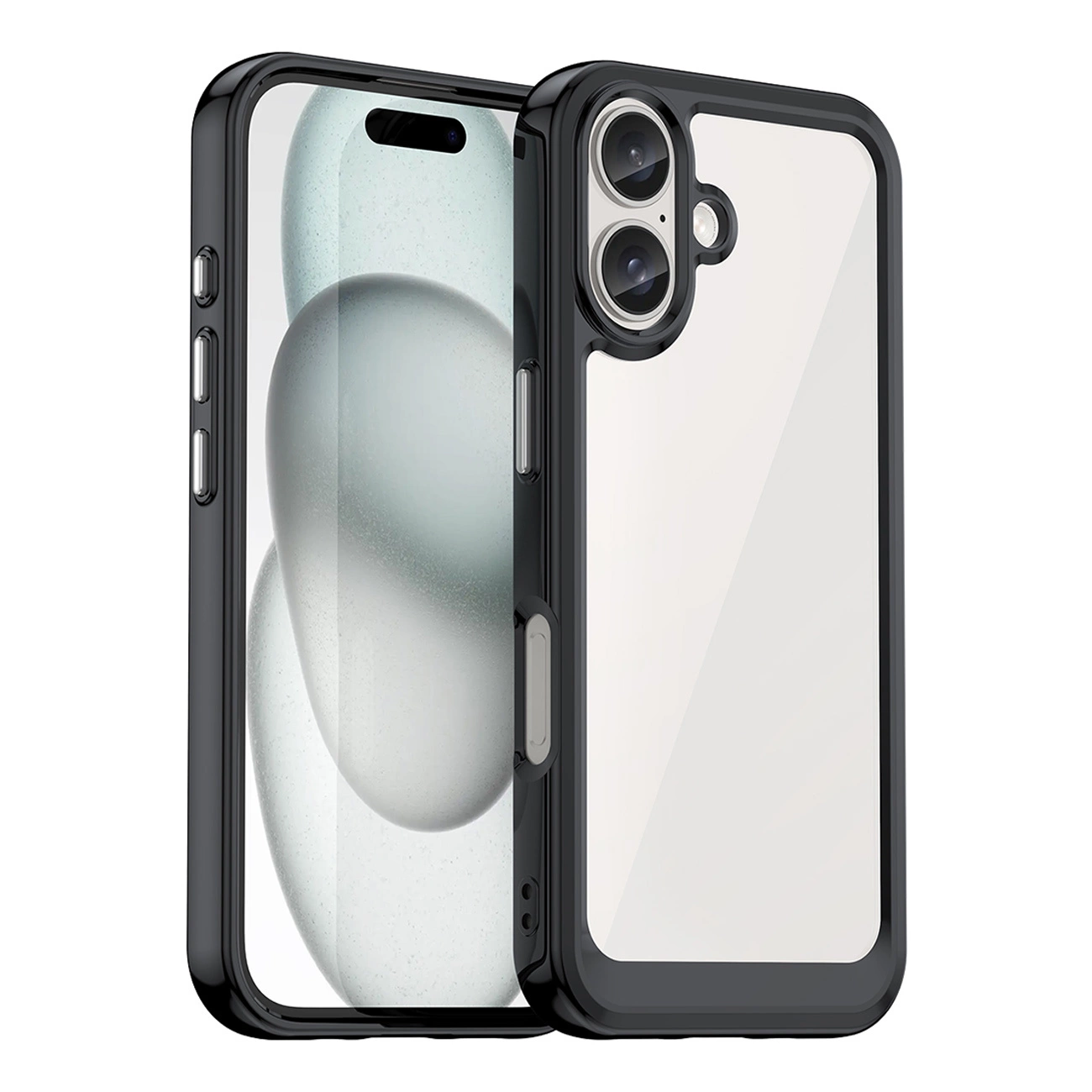 Schutzhülle „outer Space“ Mit Gelrahmen Für Iphone 16 Plus – Schwarz