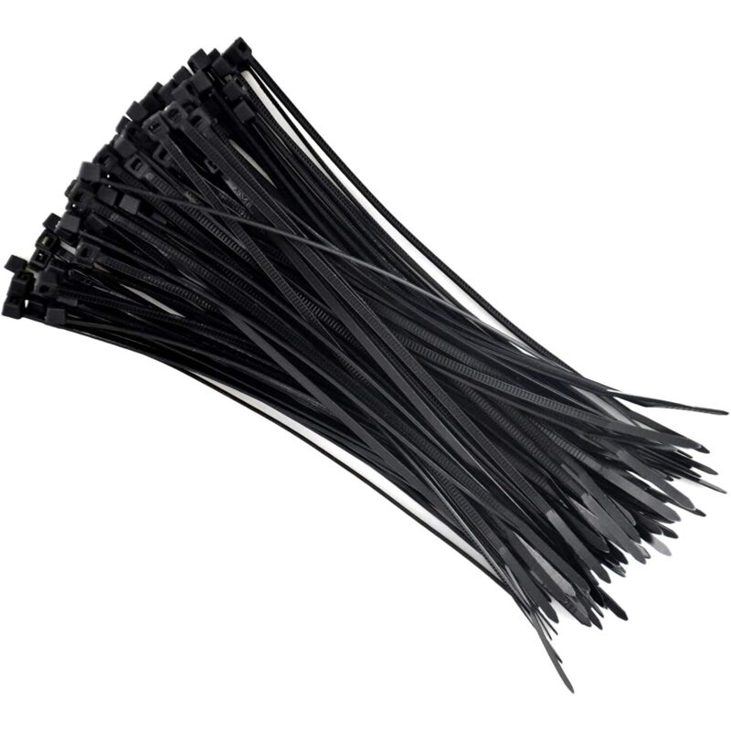 100 Schwarze Metallclips 2,5 Mm X 15 Cm Für Kabelmanagement, Befestigung Und Organisation Von Bürokabeln, Kabelaufbewahrung Und -schutz, Girlanden Im Außenbereich