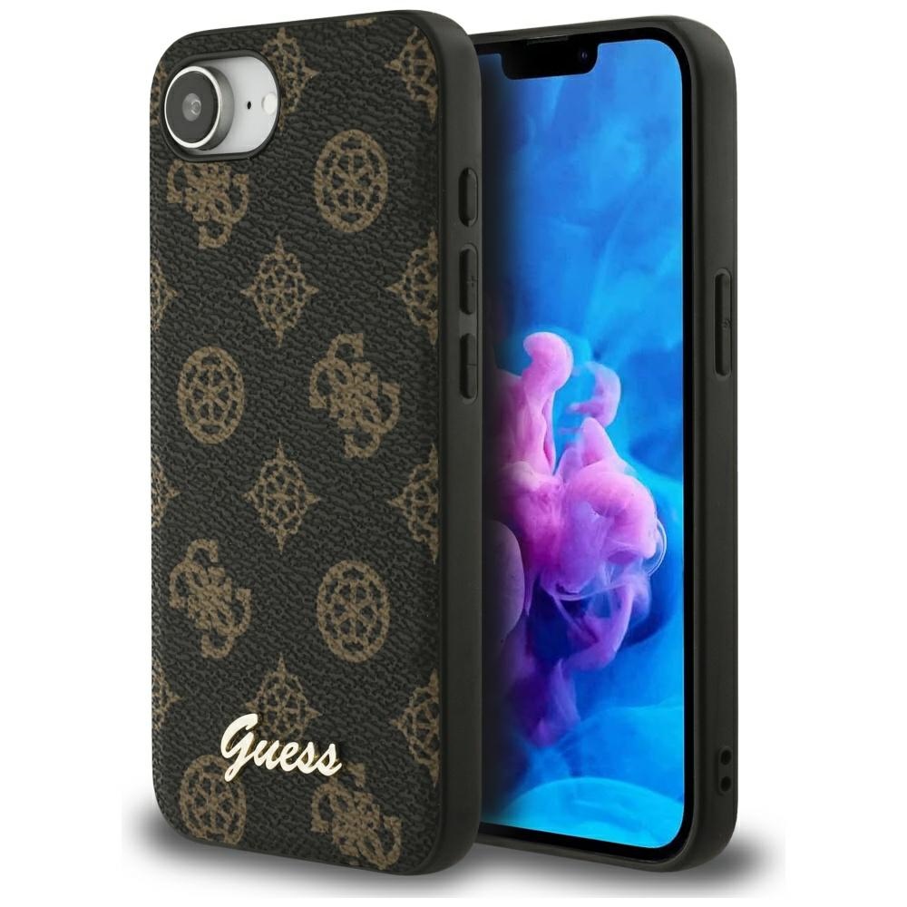 Guess Peony Script Logo Magsafe Hülle Für Iphone 16e / 17e Schwarz