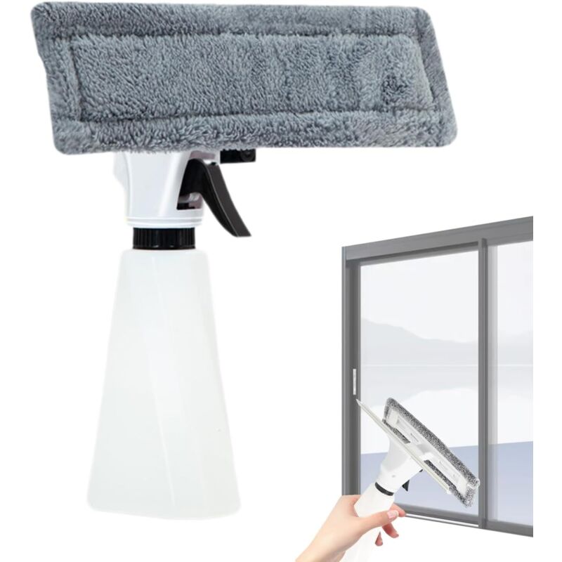 Fensterreinigungsabzieher, Komplettes Fensterreinigungsset Mit Sprühflasche, Multifunktionales Gerät Für Bad, Küchentüren, Fliesen, Spiegel Und Arbeitsplatten