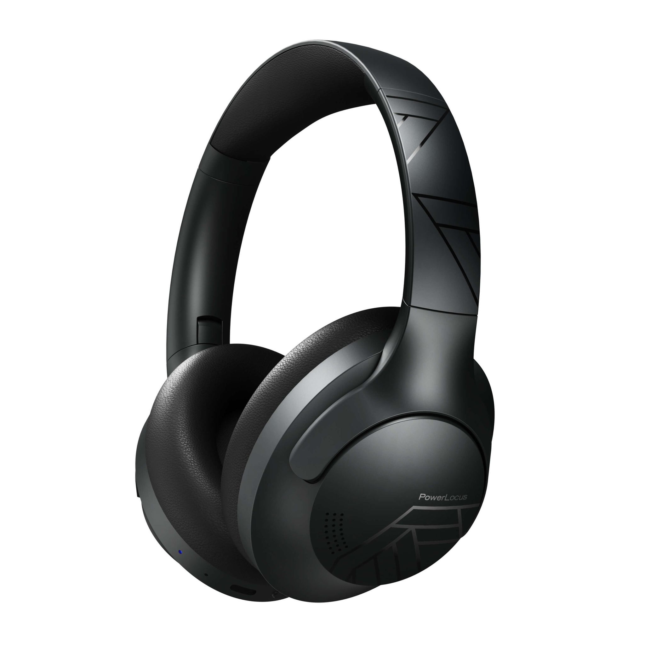Powerlocus P3 Schwarze Bluetooth-kopfhörer Mit Mikrofon, Aux-anschluss Und Bluetooth-hülle