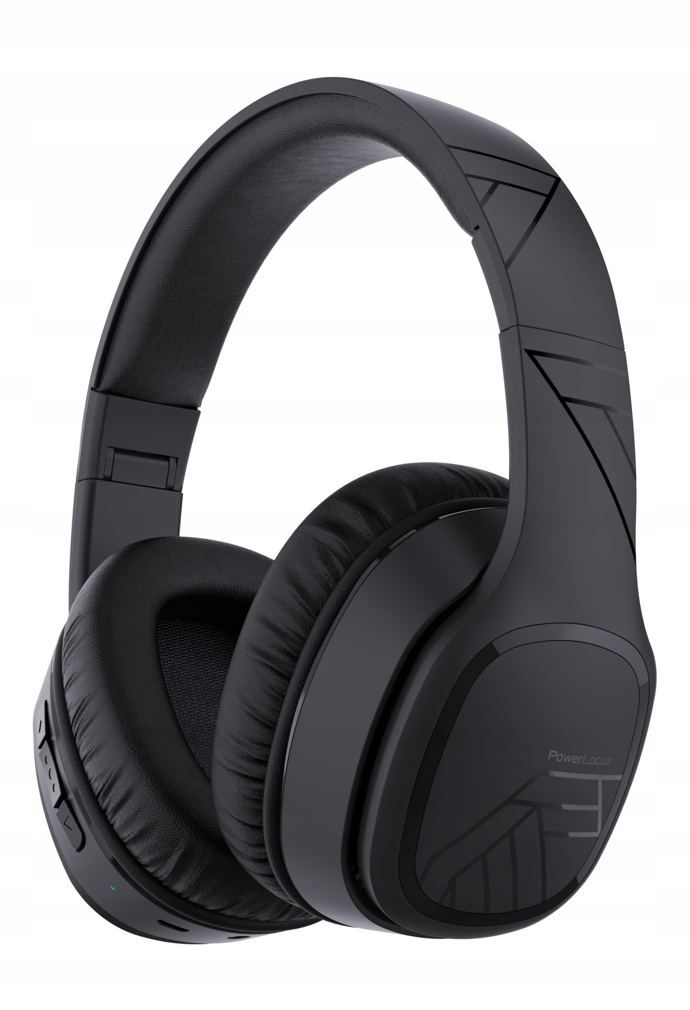 Powerlocus P7 Schwarze Over-ear-bluetooth-kopfhörer, Aux-anschluss, Bluetooth-mikrofon, 50 Stunden Akkulaufzeit