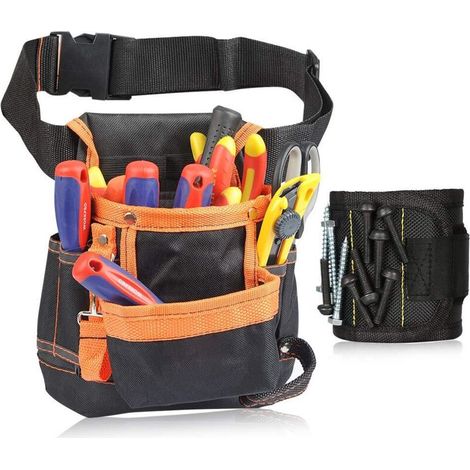 Werkzeuggürtel Mit Magnetverschluss, Wasserdichtem 600d Oxford-gewebe, Verstellbarem Gürtel Und Multifunktionsorganizer – Eine Robuste Und Professionelle Tasche Für Elektriker.