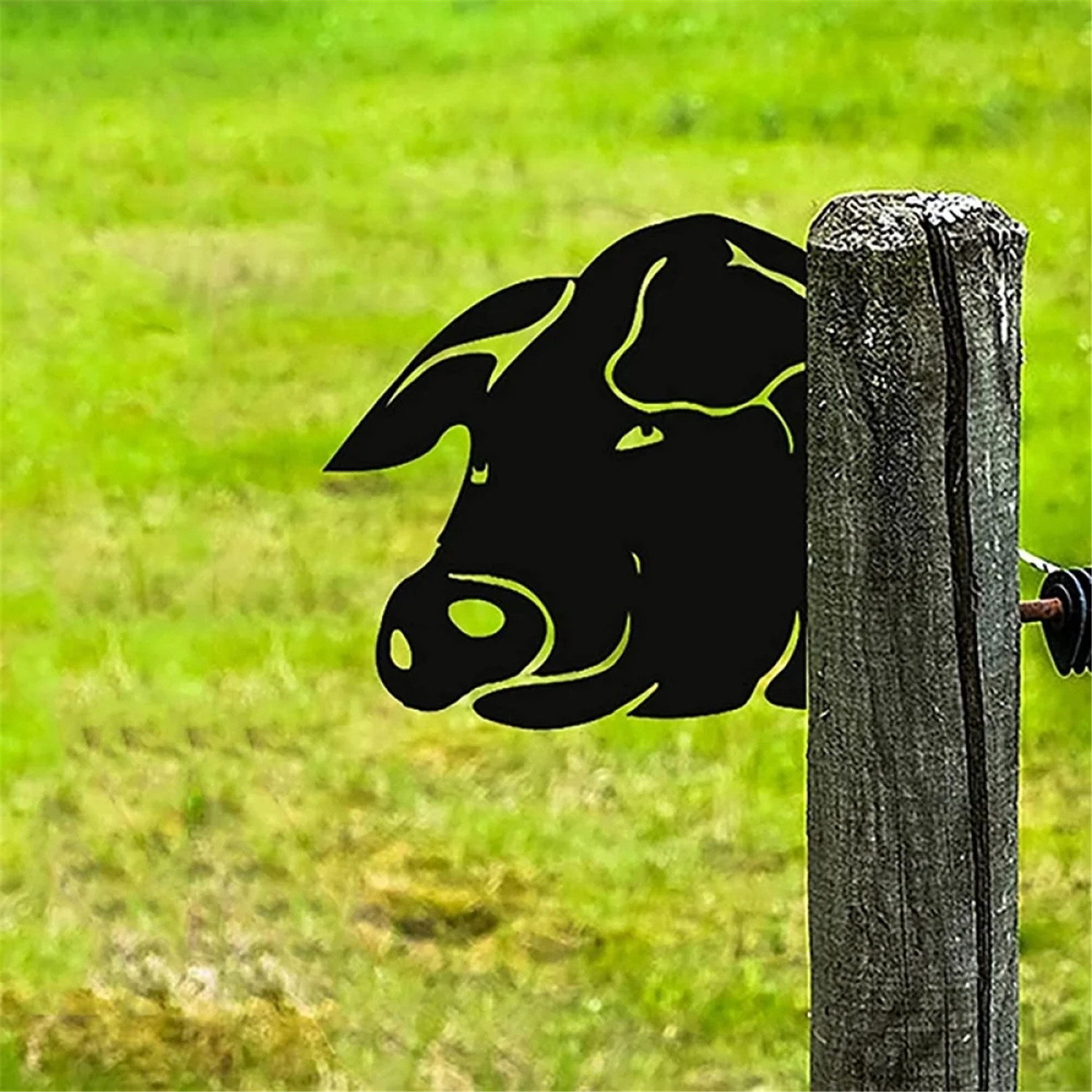 Pickendes Schwein, Metalldekoration Für Garten, Zaun Oder Rasen, Im Landhausstil.