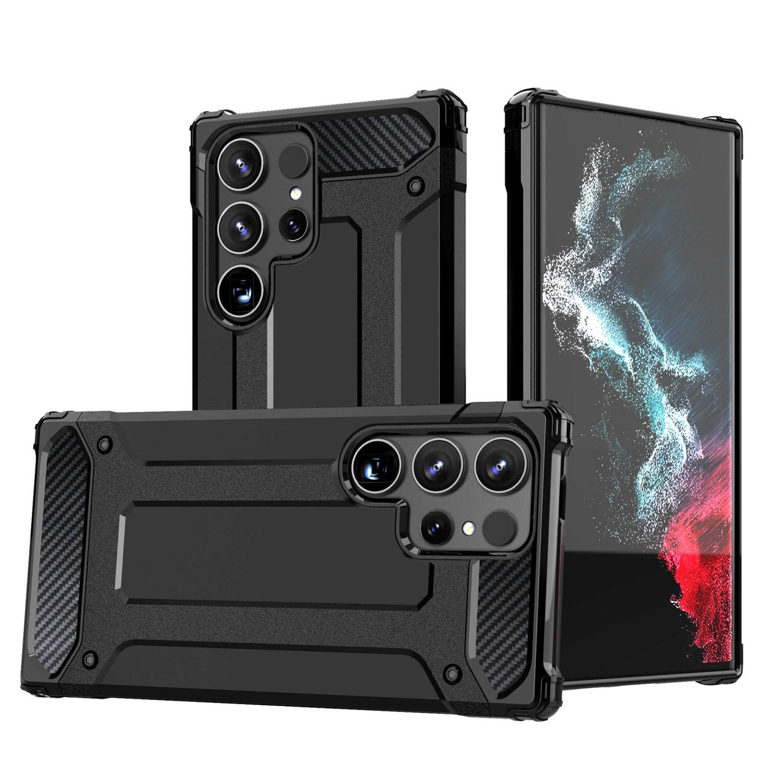 Samsung Galaxy S25 Edge Hybrid-schutzhülle – Schwarz