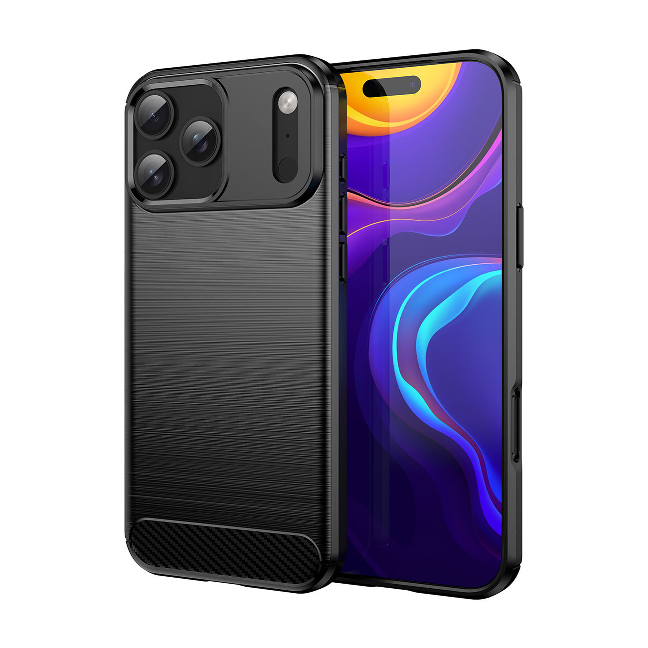 Schutzhülle Für Iphone 17 Pro Max Carbon Case - Schwarz