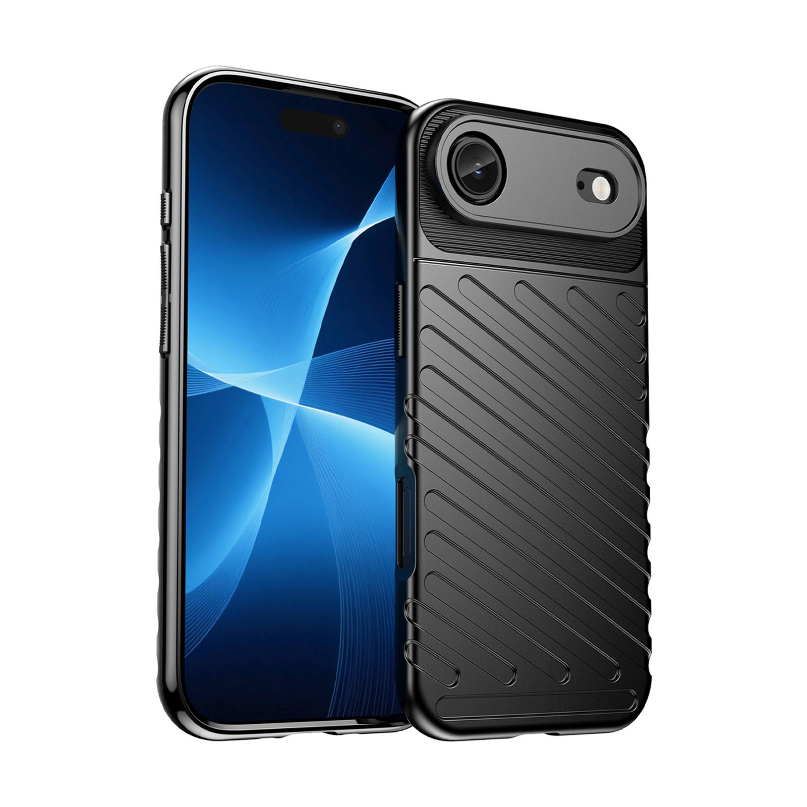 Rückseitenschutzhülle Für Iphone 17 Air Thunder Case – Schwarz