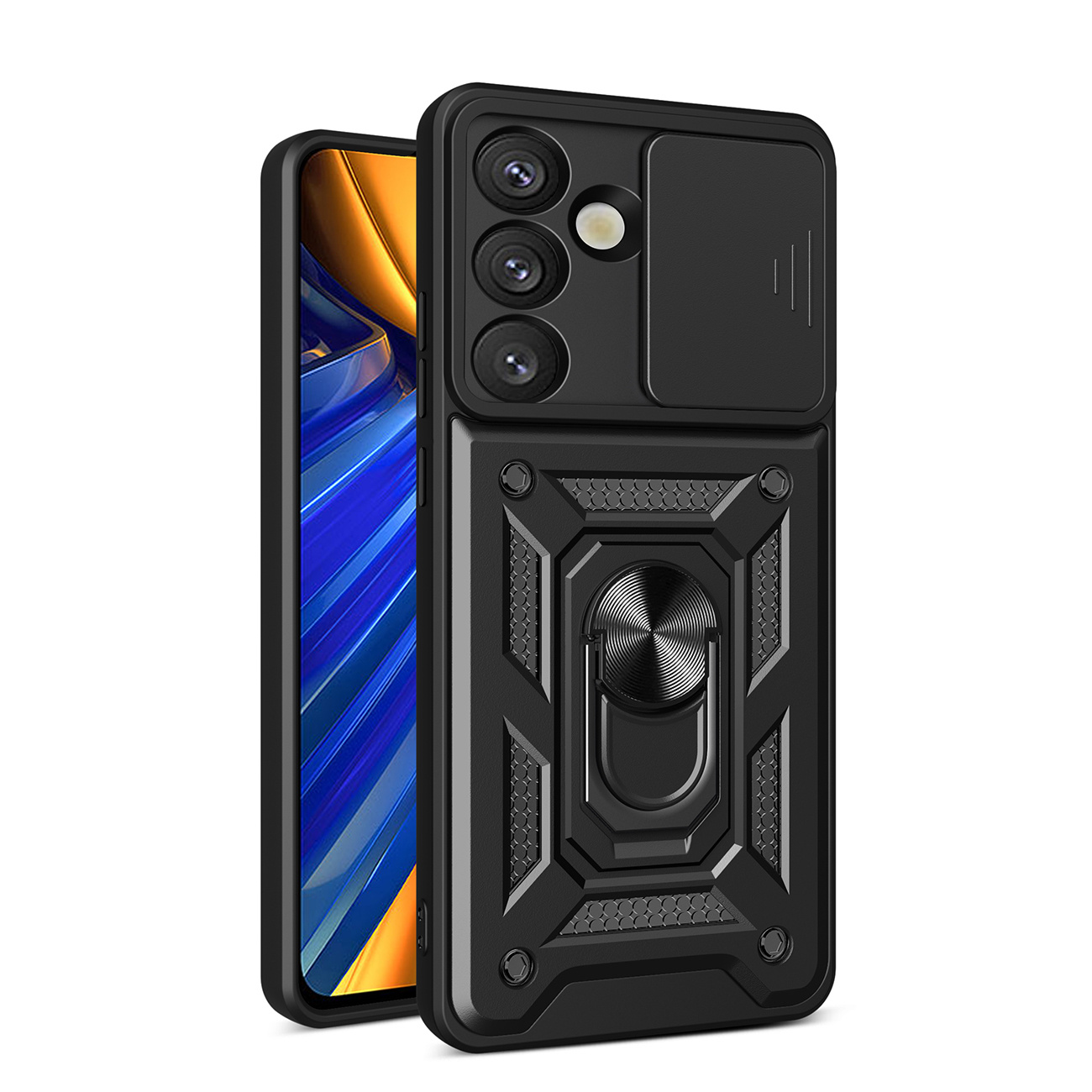 Samsung Galaxy S26 Plus Hybrid Armor Camshield Schutzhülle - Schwarz
