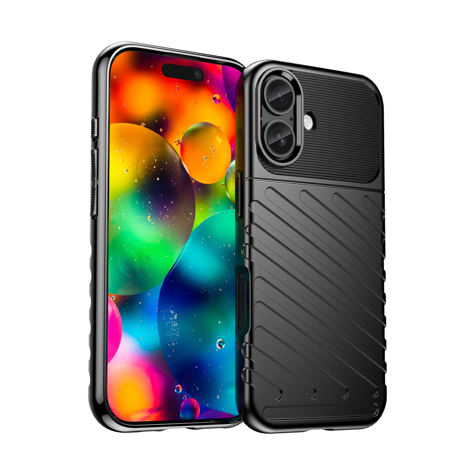 Rückseitenschutzhülle Für Iphone 17 Thunder Case – Schwarz