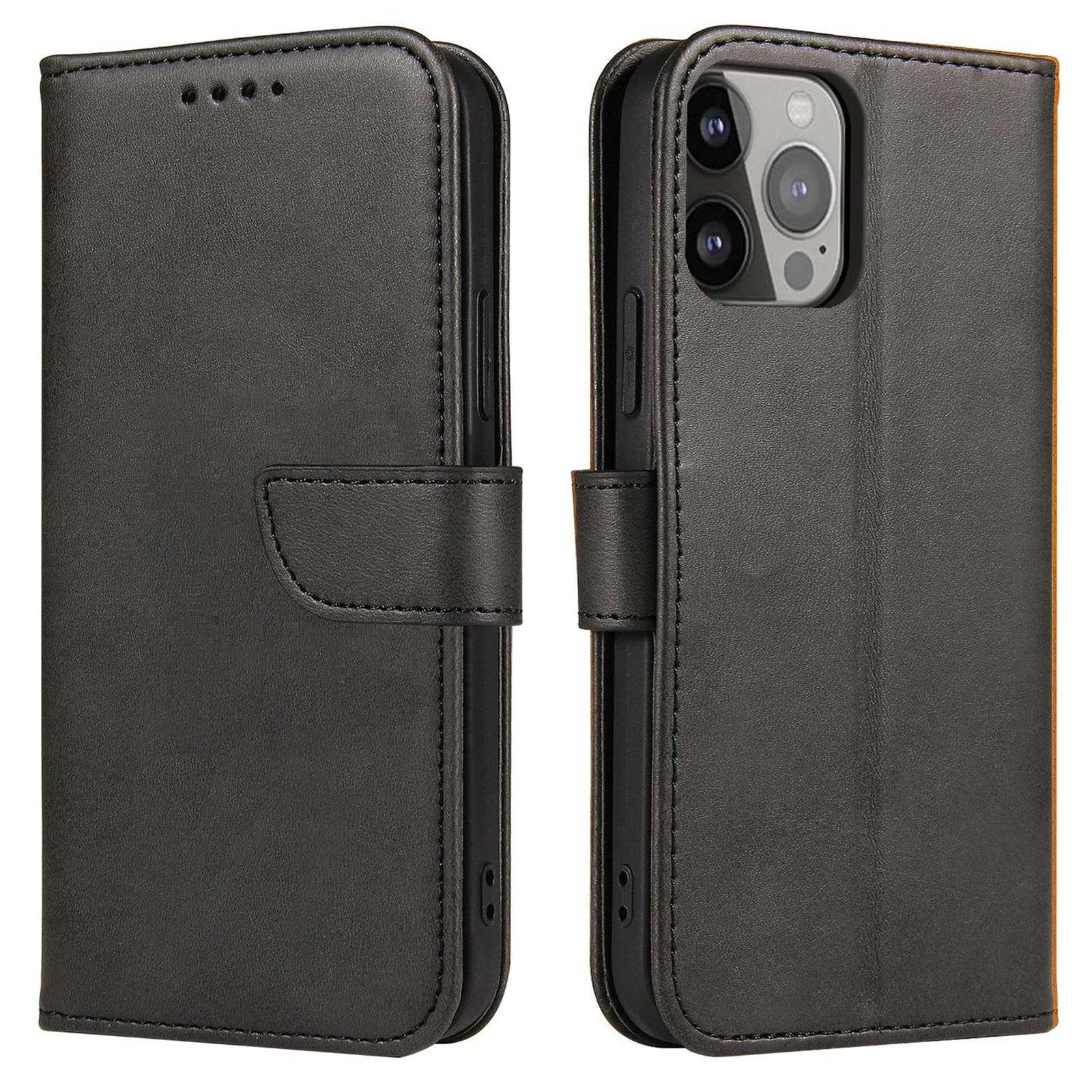 Flip-cover-hülle Für Samsung Galaxy S24 Fe Mit Magnetverschluss – Schwarz