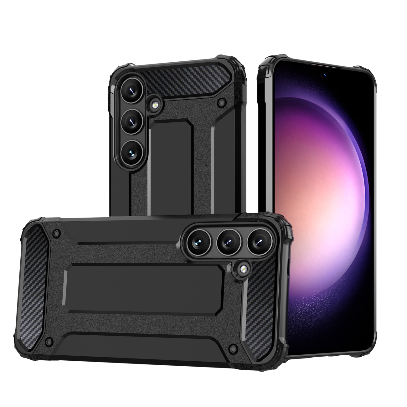 Hybrid Armor Schutzhülle Für Samsung Galaxy S24 Fe – Schwarz