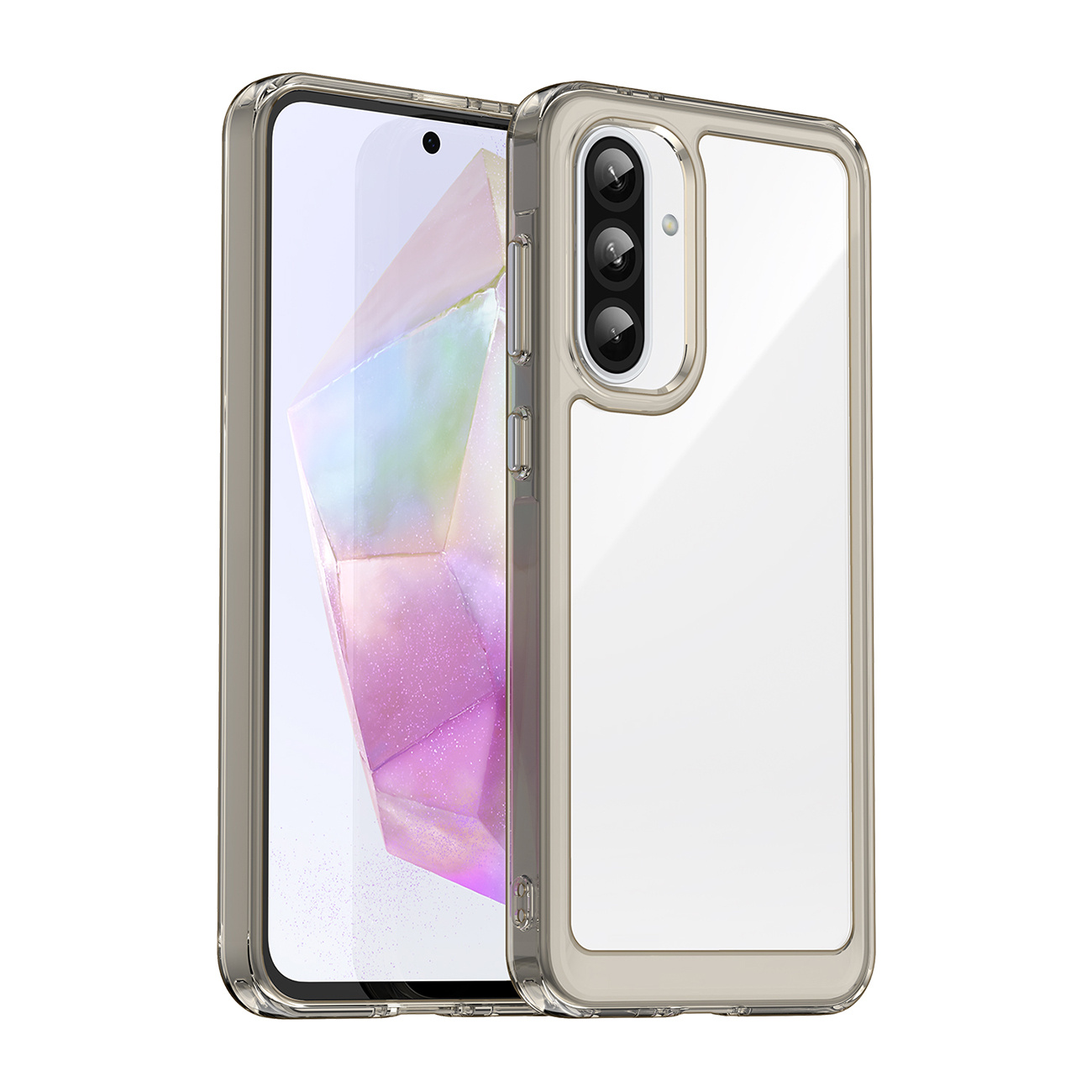 Samsung Galaxy A26 Weltraum-hülle Mit Flexiblem Rahmen – Transparent Schwarz