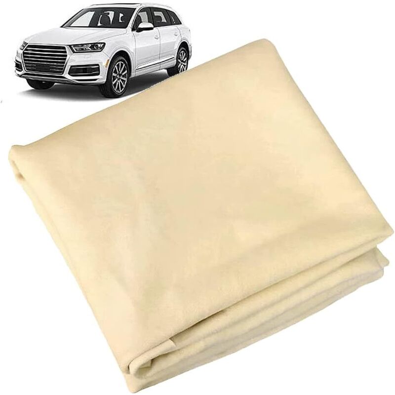 40 X 60 Cm Reinigungstuch Aus Natürlichem Hirschleder, Superweiches 1-teiliges Auto-wildleder-handtuch, Auto-leder-trockentuch