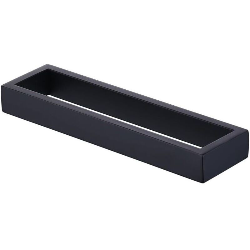 Handtuchhalterringe Fürs Badezimmer, Wandmontage, Edelstahl, Moderner Stil, Mattschwarz, 24,5 X 7,5 X 3 Cm