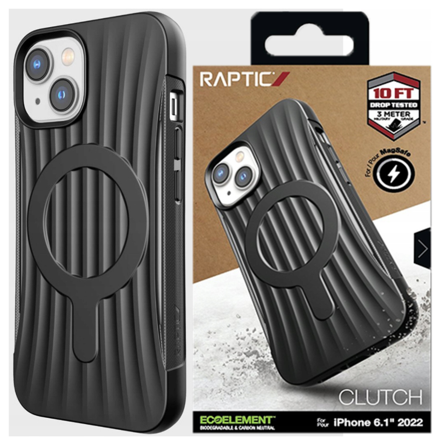 Raptic X-doria Clutch Built Case Iphone 14 Plus Mit Magsafe-rückseite, Schwarz