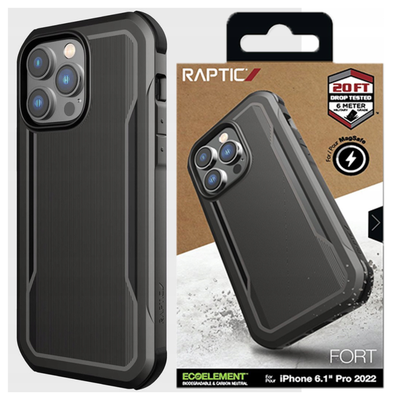Raptic X-doria Fort Case Iphone 14 Pro Max Mit Magsafe-schutzhülle, Schwarz