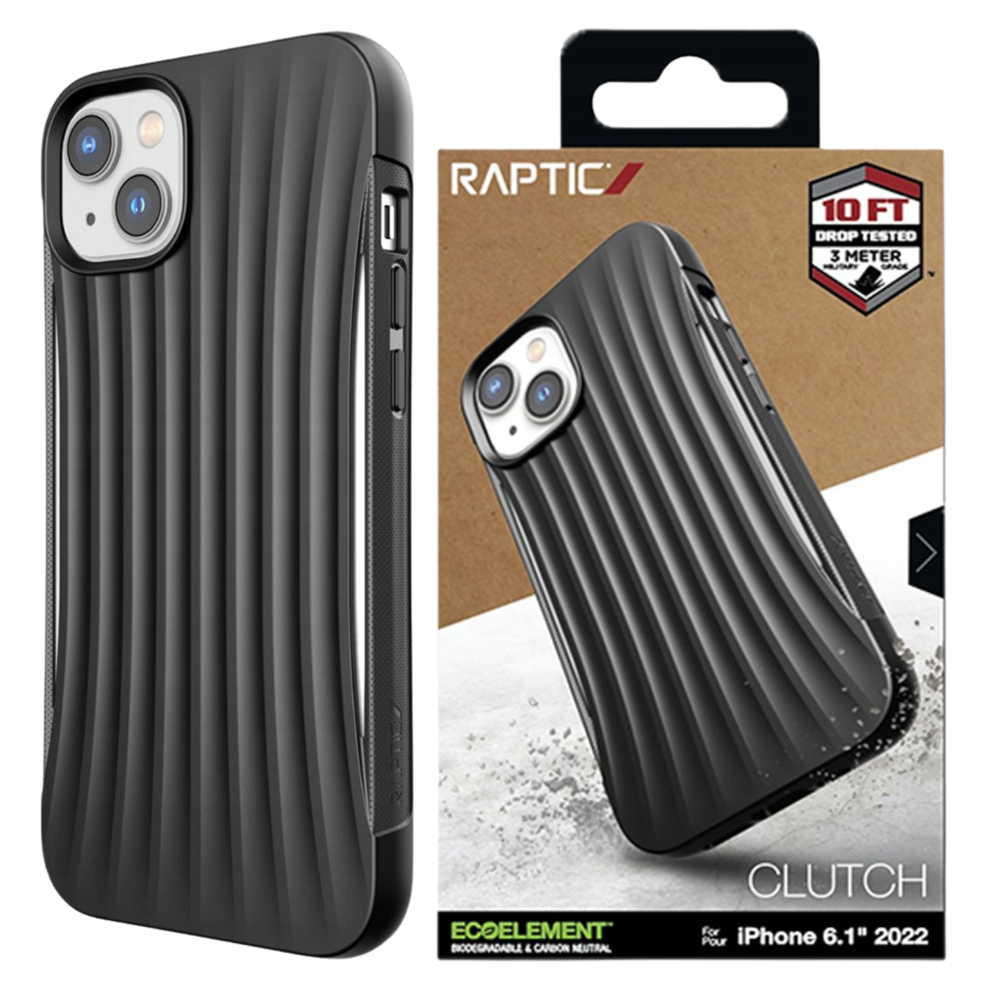 Raptic X-doria Clutch Case Iphone 14 Plus Rückseite Schwarz
