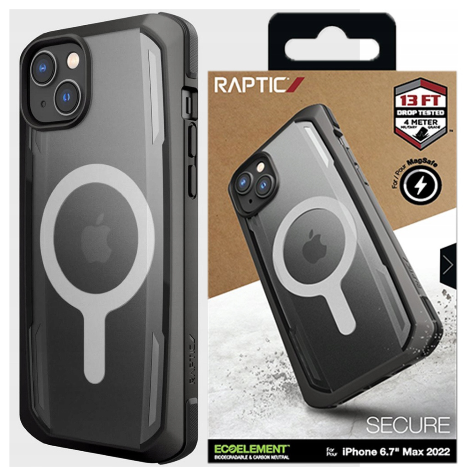 Raptic X-doria Secure Case Iphone 14 Plus Mit Magsafe-schutzhülle, Schwarz