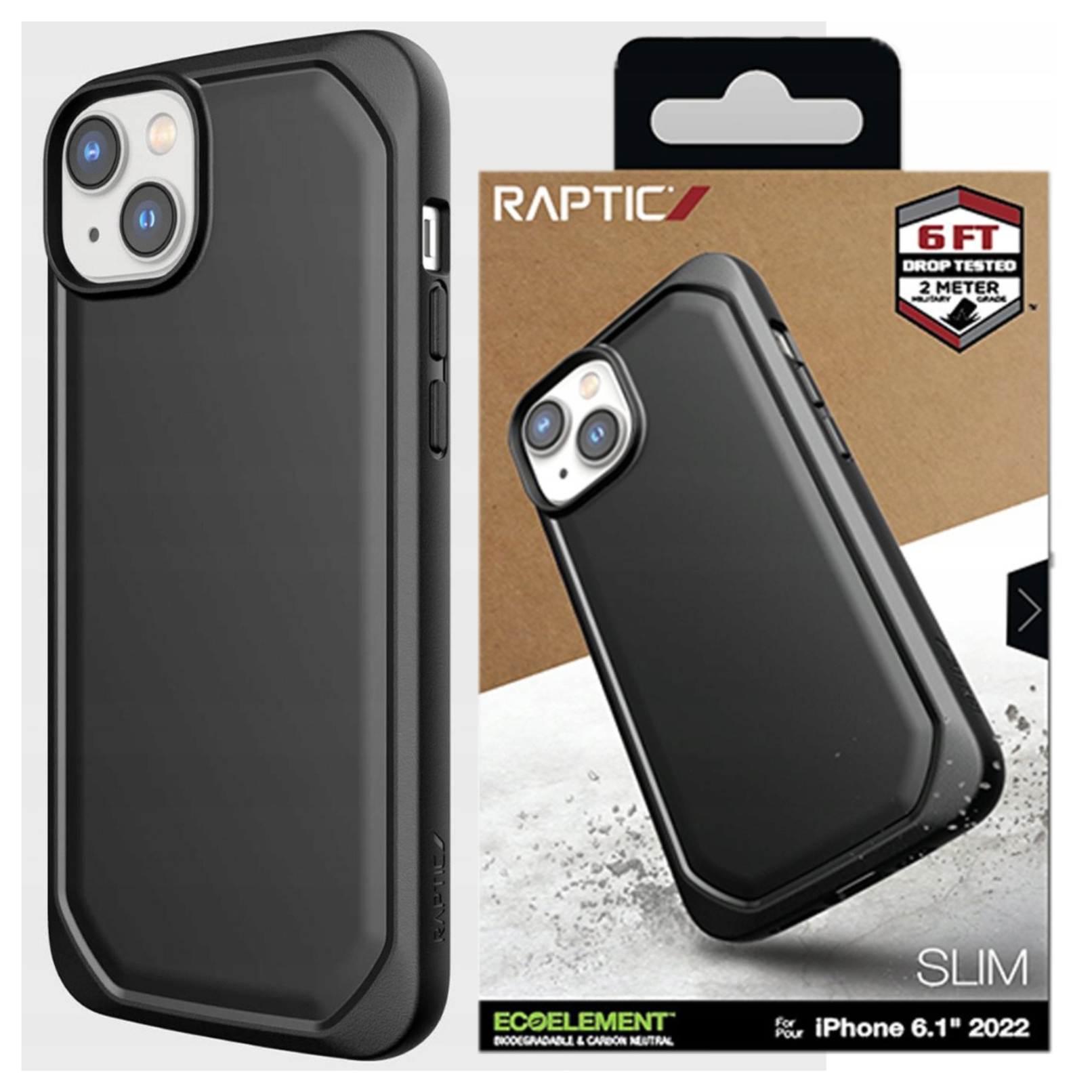 Raptic X-doria Slim Case Iphone 14 Plus Rückseite Schwarz